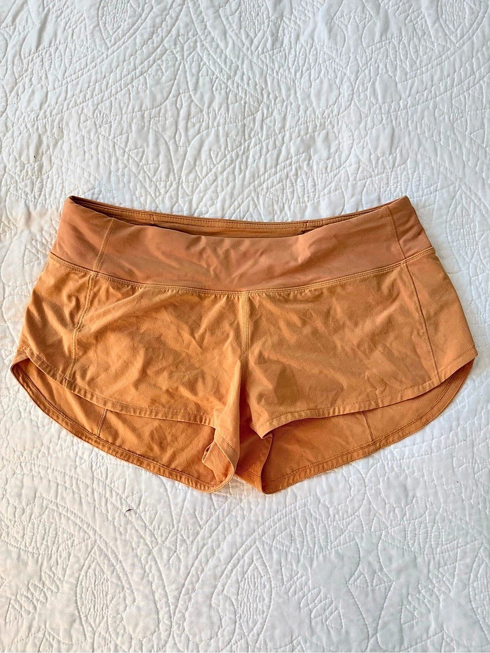 lululemon Speed Up Short Athletic Running Shorts in Orange